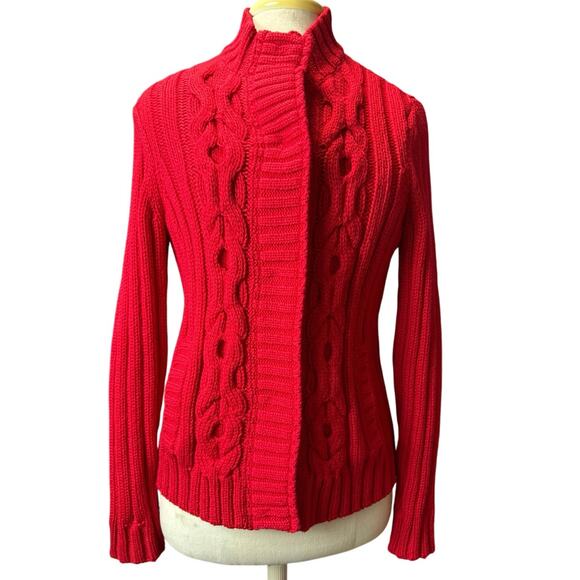 St. John Sweaters - St. John Wool Red Knit Holiday Christmas Sweater Size M